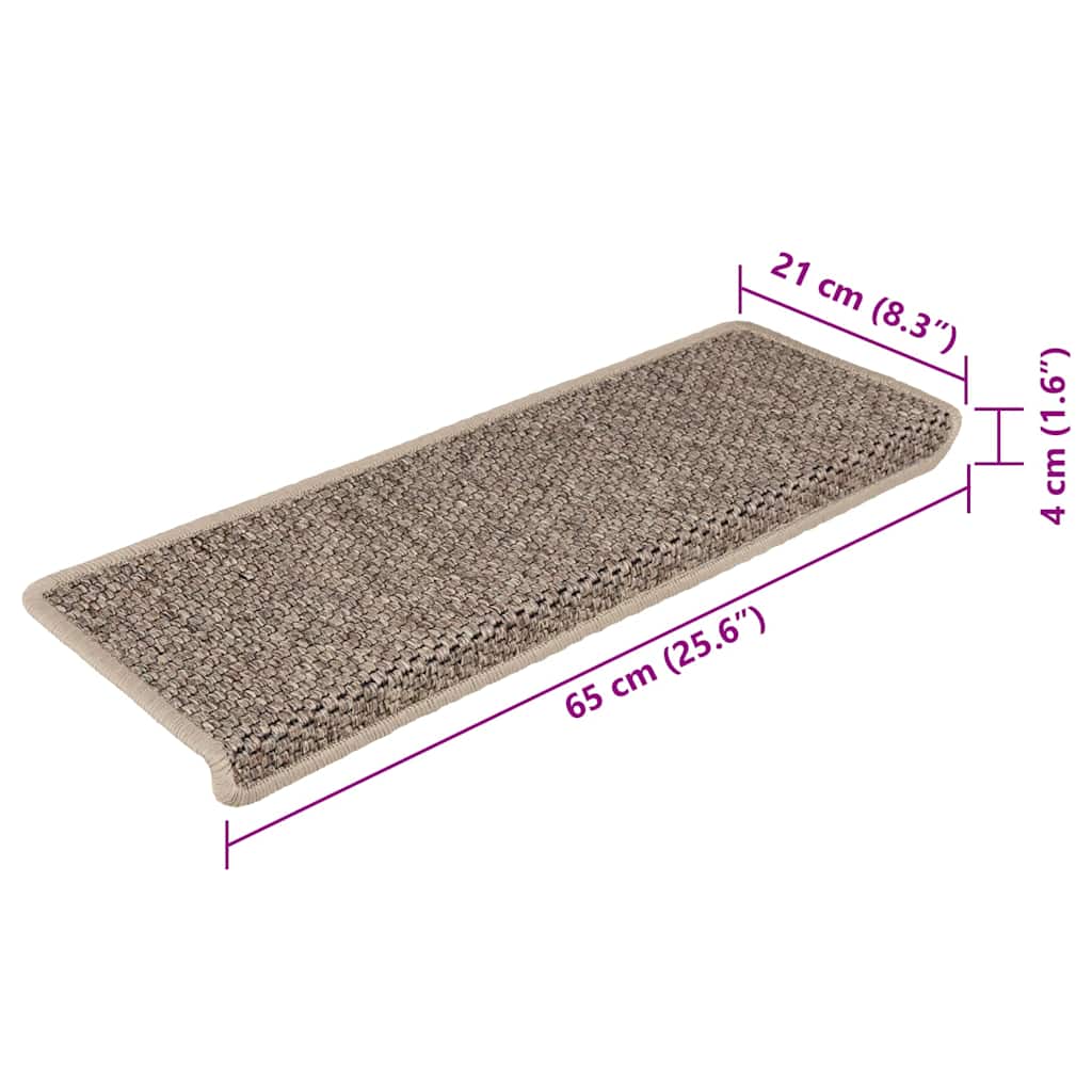 Stair Mat | Set of 15 | Dark Beige