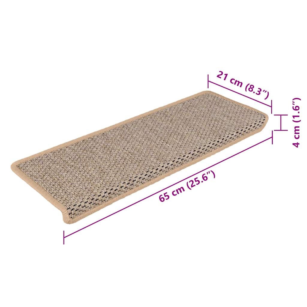 Stair Mat | Set of 15 | Light Beige