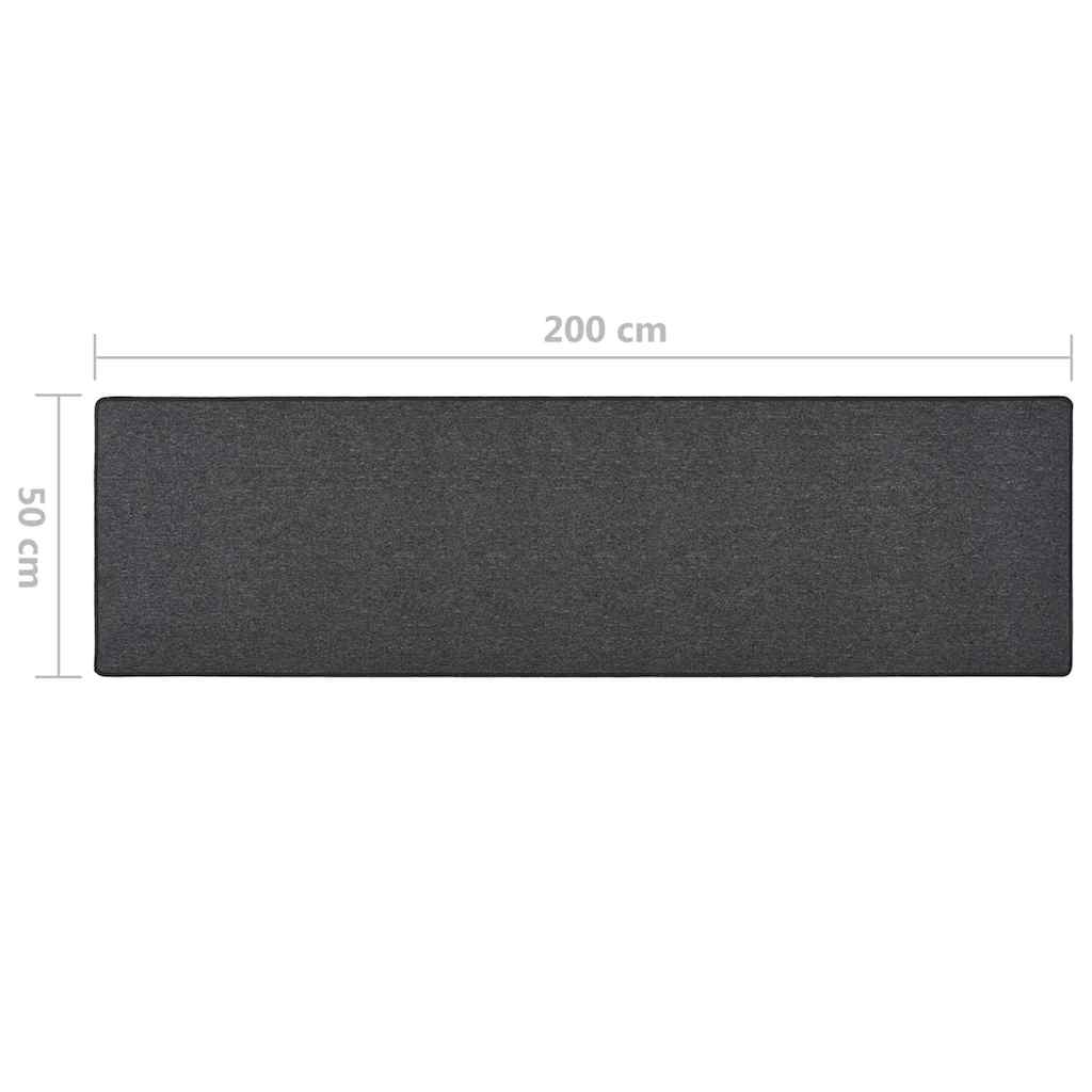 Carpet Runner | Anthracite | 100% polypropylene | 50x200 cm | Non-slip