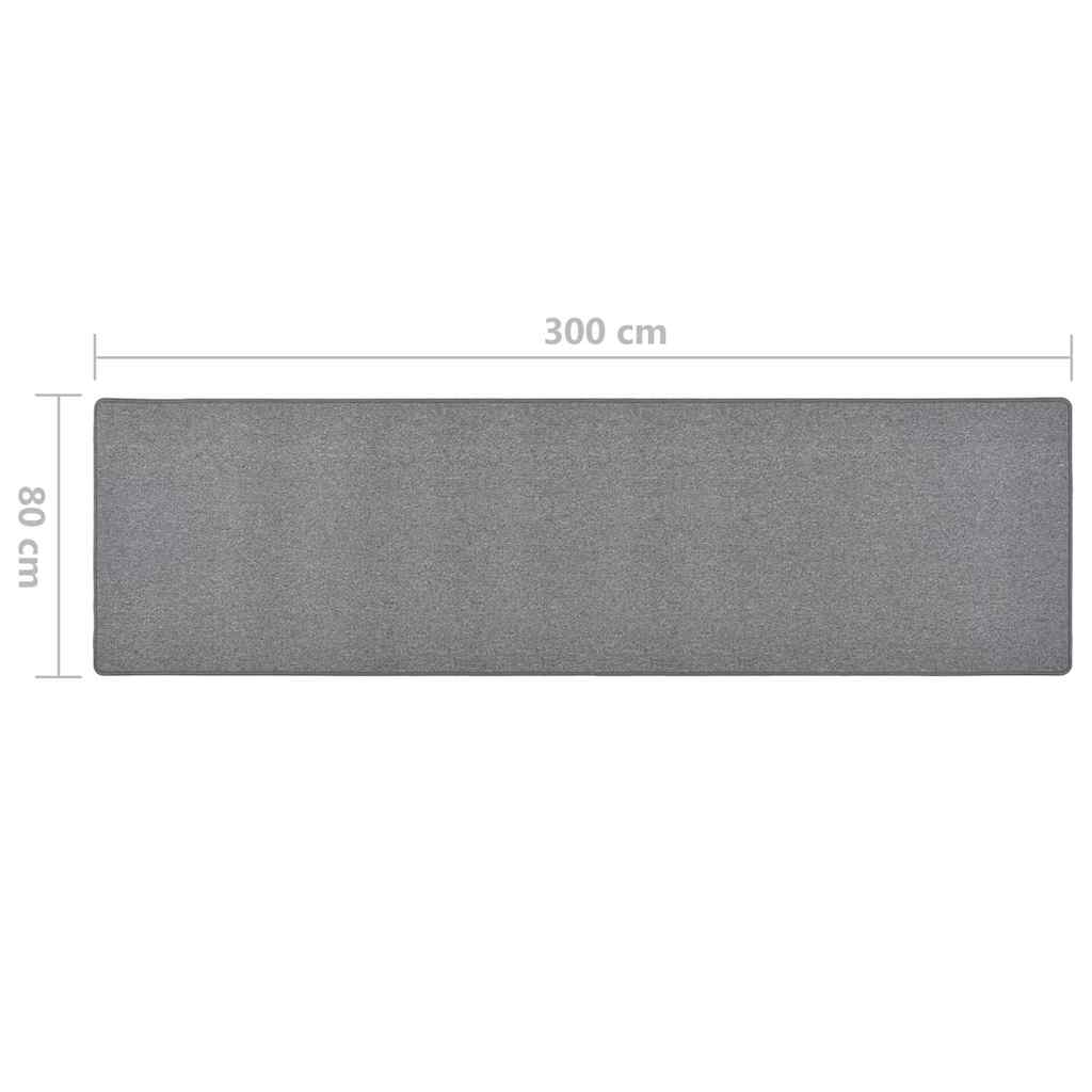 Carpet Runner | Dark grey | 100% polypropylene | 80x300 cm | Non-slip