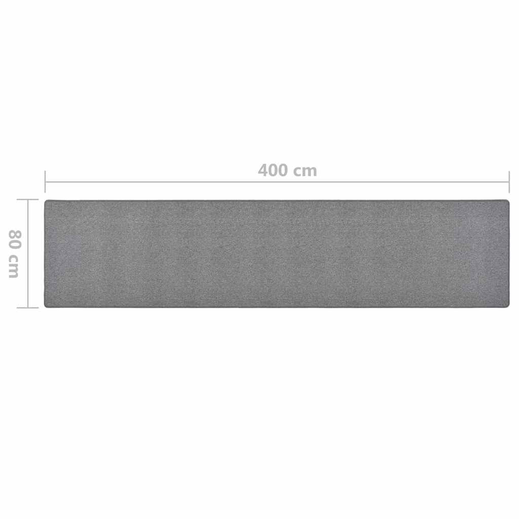 Carpet Runner | Dark grey | 100% polypropylene | 80x400 cm