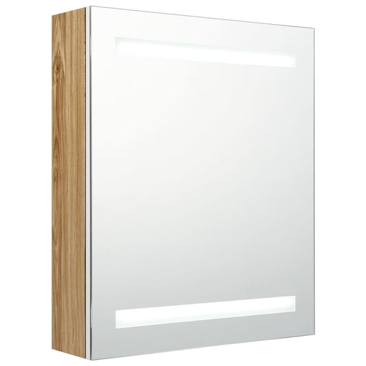 Bathroom Cabinet | White and Oak | MDF with a melamine finish, glass
