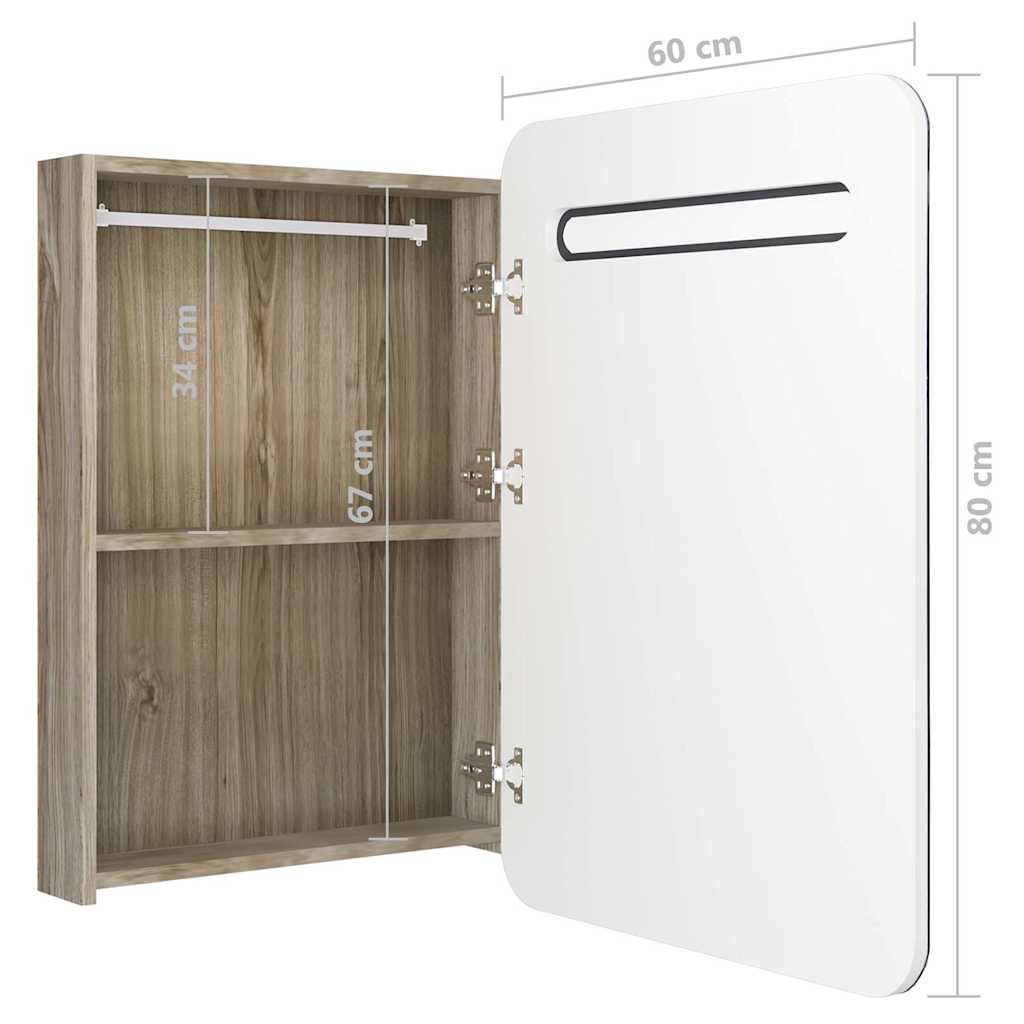 Bathroom Cabinet | White and Oak | MDF in melamine finish, glass | Medium