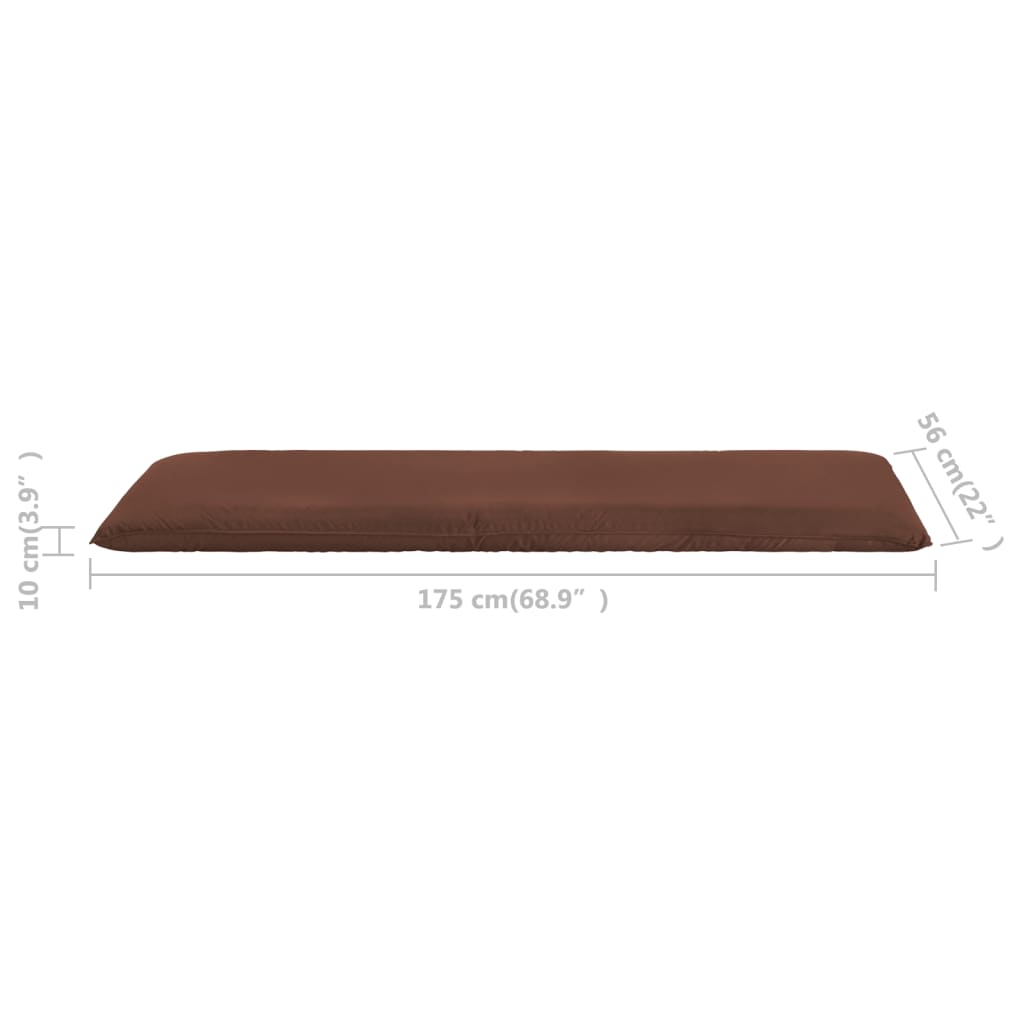 Foldable Sunlounger Oxford Fabric Brown