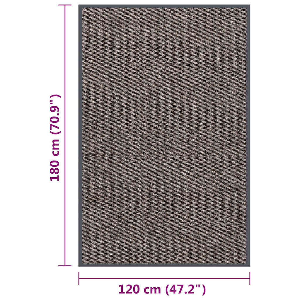 Doormat Tufted 120x180 cm Dark Brown
