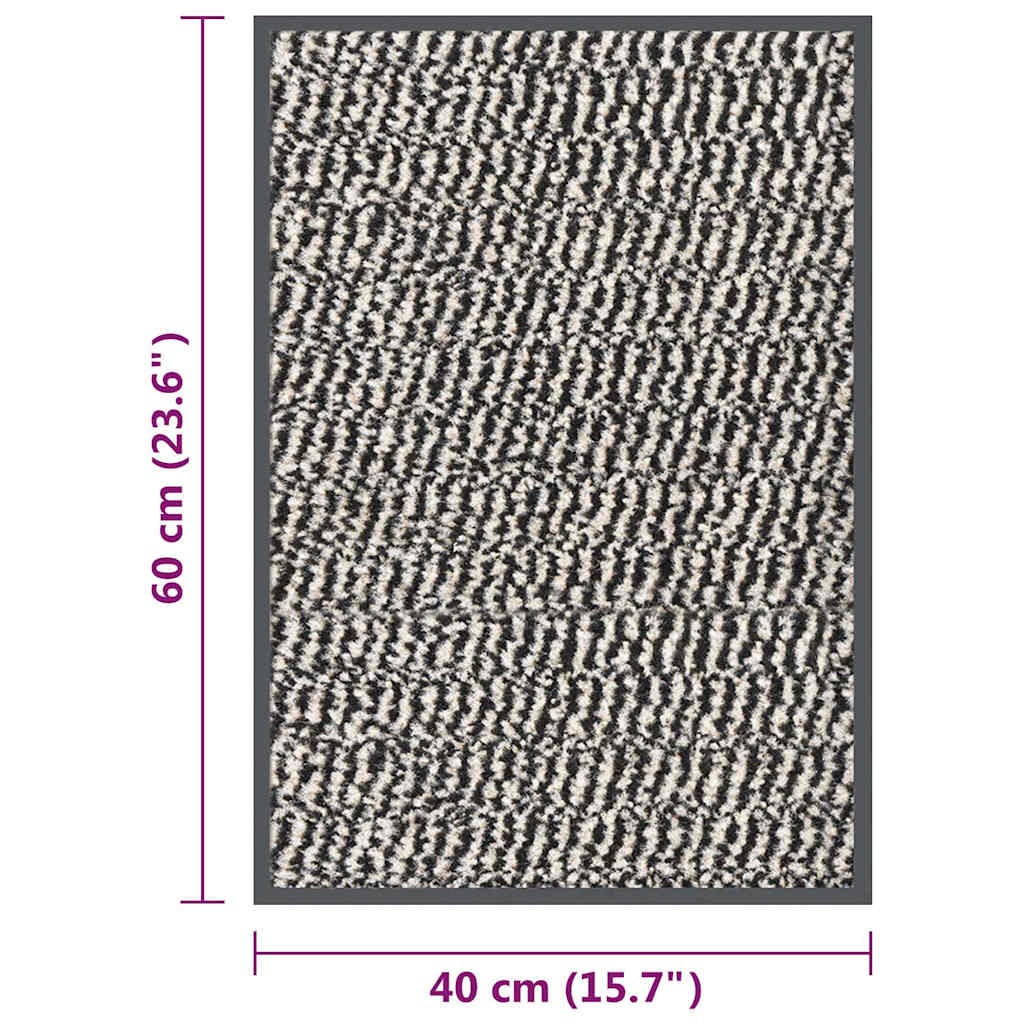 Doormat | Light Brown | Polypropylene, Rubber | 40 x 60 cm | Durable