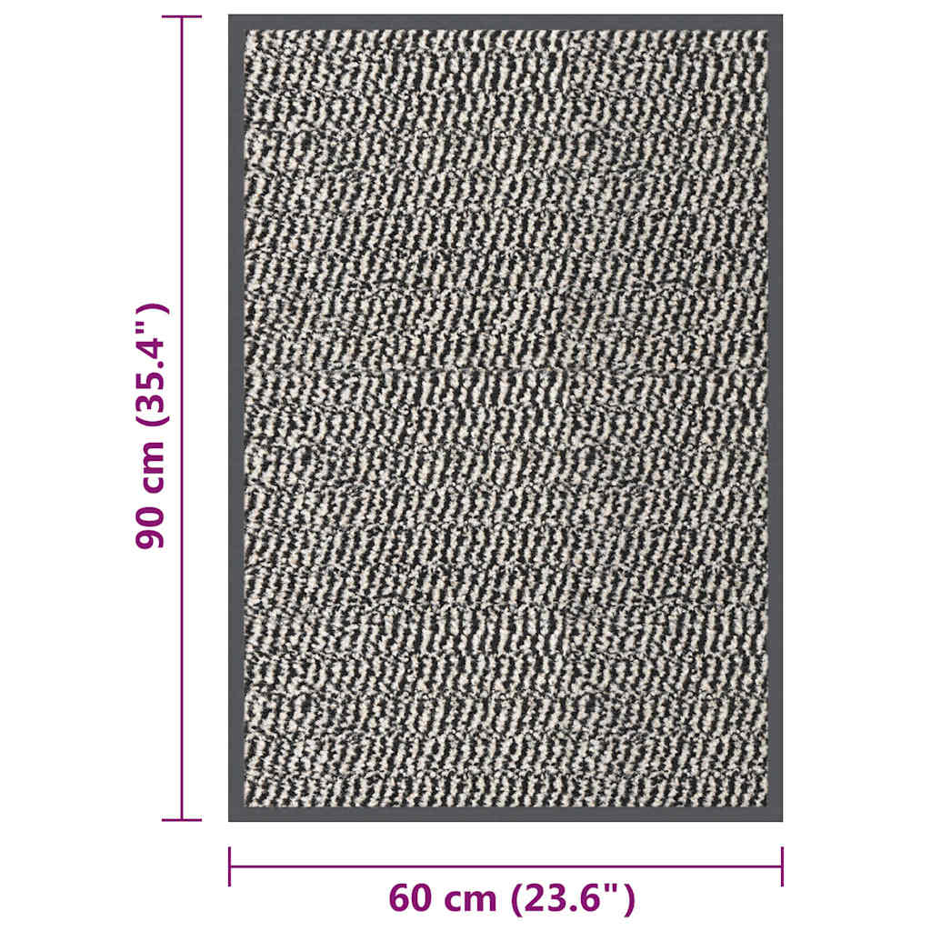 Doormat | Light Brown | Polypropylene Tuft, Rubber | 60 x 90 cm