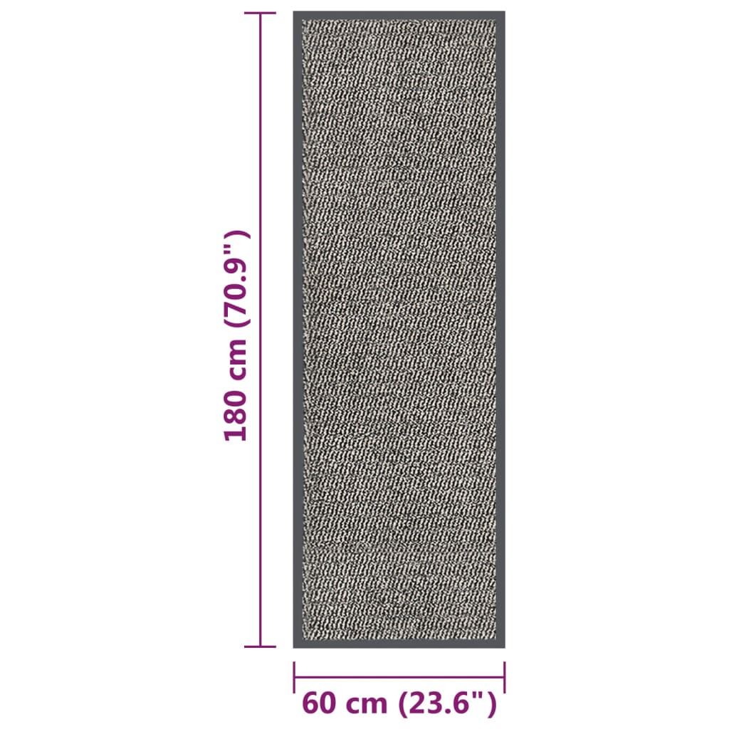 Doormat | Light brown | Polypropylene, Rubber | 60x180 cm | Non-slip