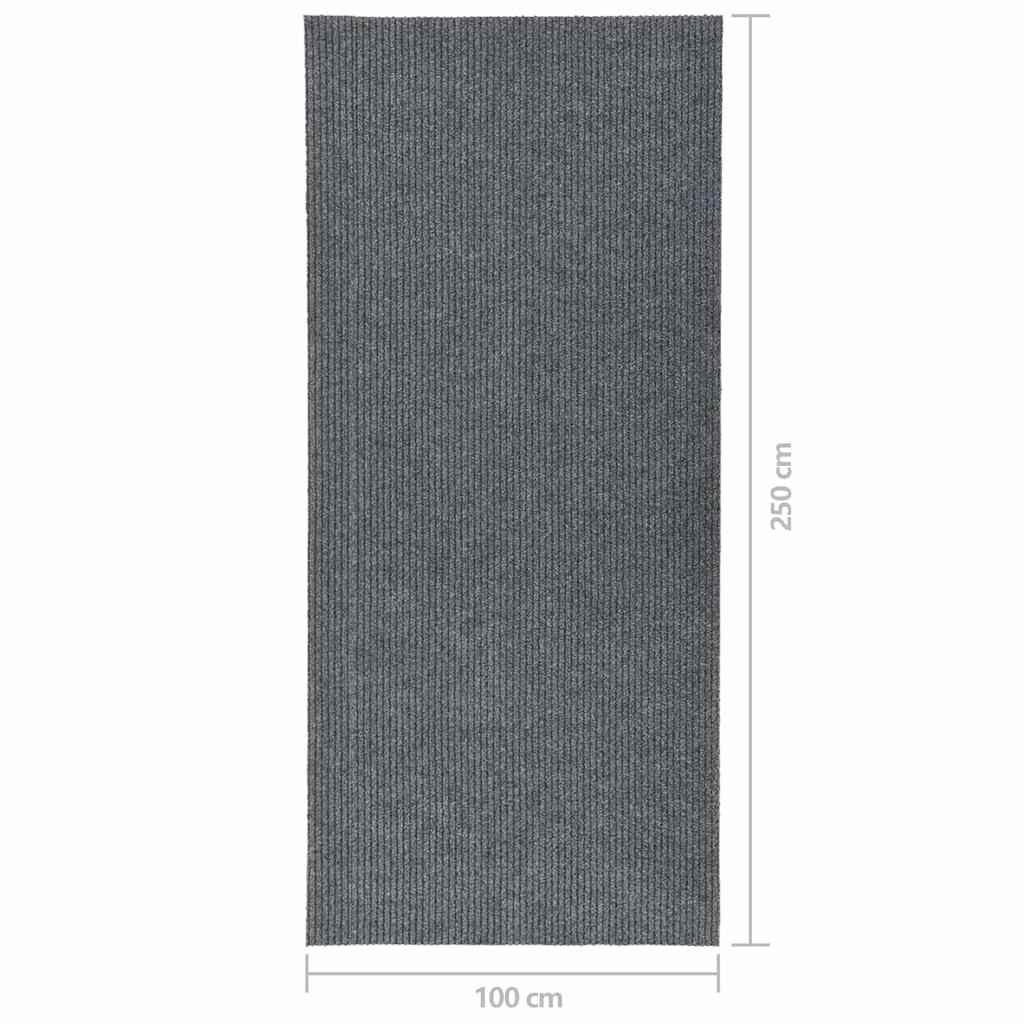 Carpet Runner | Grey | 70% Polypropylene, 30% Polyester | 100 x 250 cm