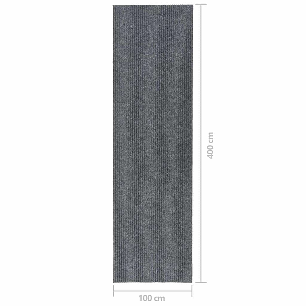 Carpet Runner | Grey | 70% Polypropylene, 30% Polyester | 100 x 400 cm