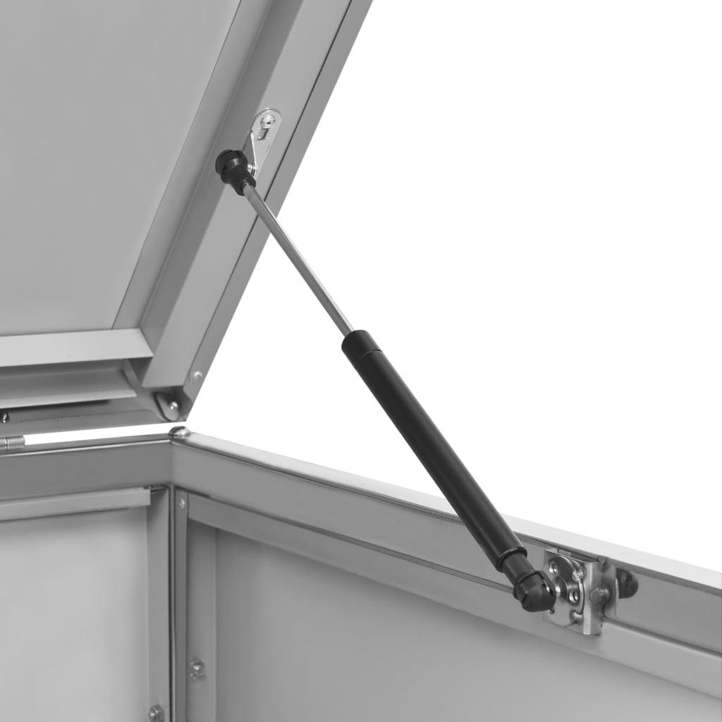 Quadruple Wheelie Bin Shed 276.5x77.5x115 cm Stainless Steel