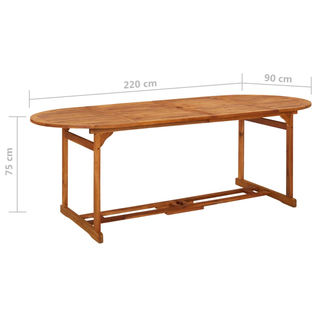 Dining Table | Natural wood | Solid acacia wood | Large | Durable