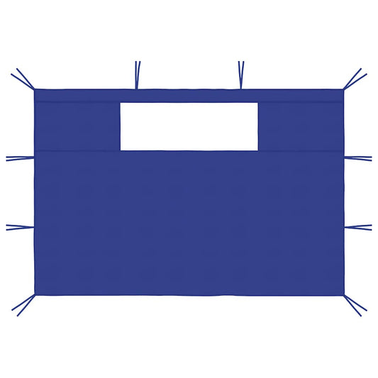Gazebo Sidewalls with Windows 2 pcs Blue