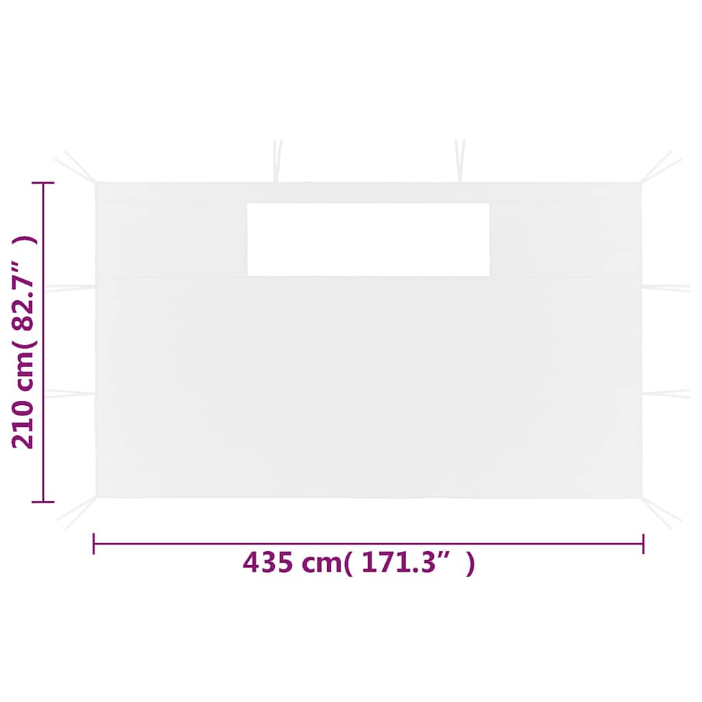 Gazebo Sidewalls with Windows 2 pcs White