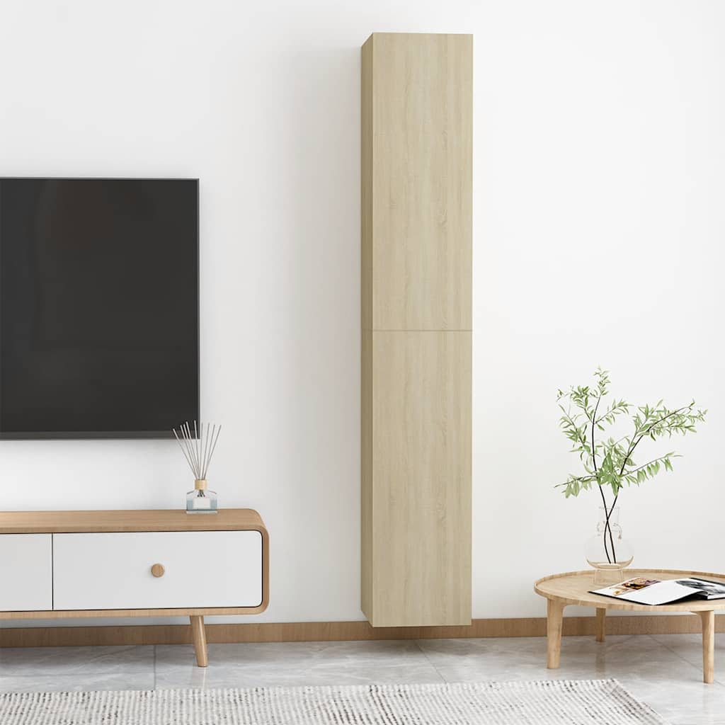TV Cabinet | Set of 2 | Sonoma oak | Engineered wood | Large