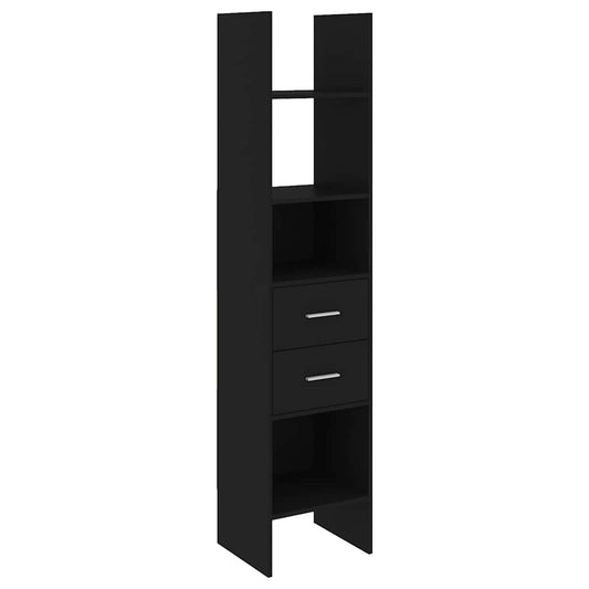 Book Cabinet | Black | Engineered Wood | Medium | Bookshelf | Rectangular