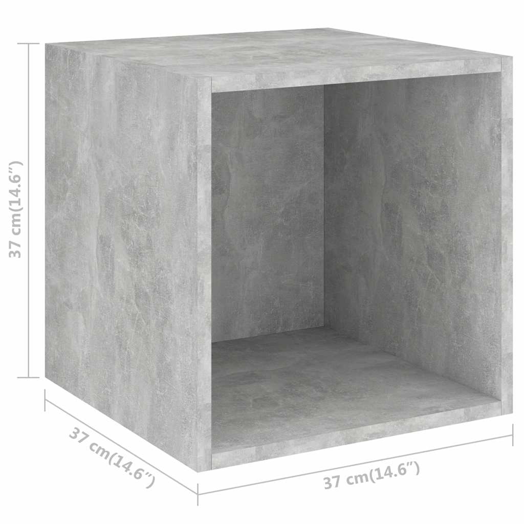 Wall Cabinet | Set of 2 | Concrete grey | Engineered wood | Medium
