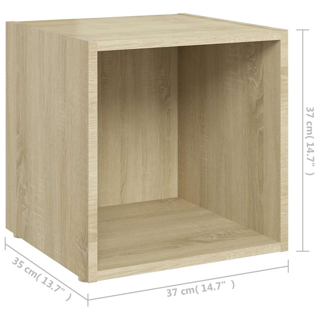 805507 vidaXL TV Cabinet Sonoma Oak 37x35x37 cm Engineered Wood