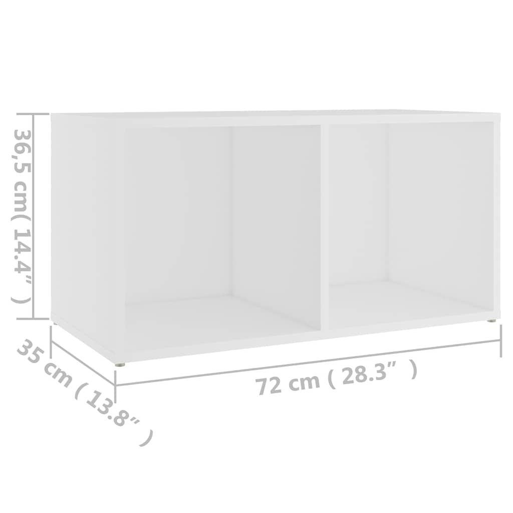 805525 vidaXL TV Cabinet White 72x35x36,5 cm Engineered Wood
