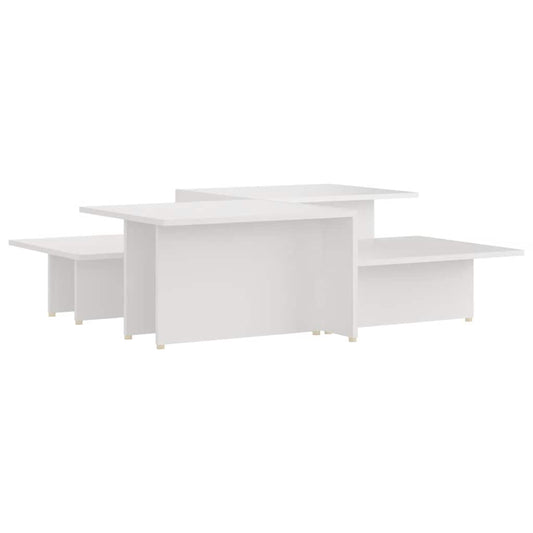 Coffee Tables 2 pcs White 111.5x50x33 cm Engineered Wood