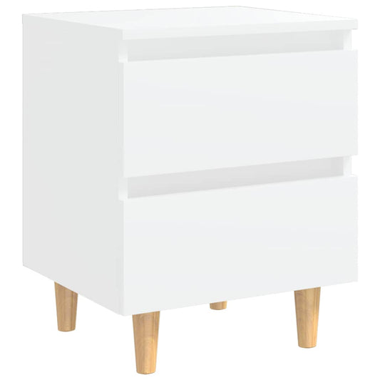 Bed Cabinet | White | Engineered wood, solid pinewood | Small
