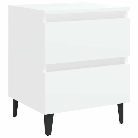 Bed Cabinet | White | Engineered wood, Metal (legs) | Medium | Sleek