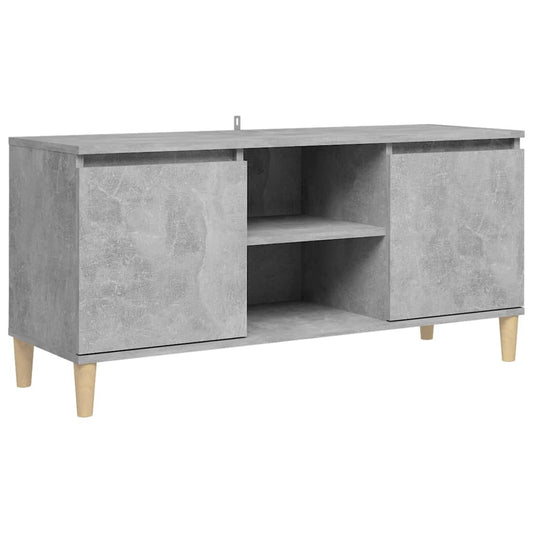 TV Cabinet | Concrete Grey | Engineered wood, Solid eucalyptus wood
