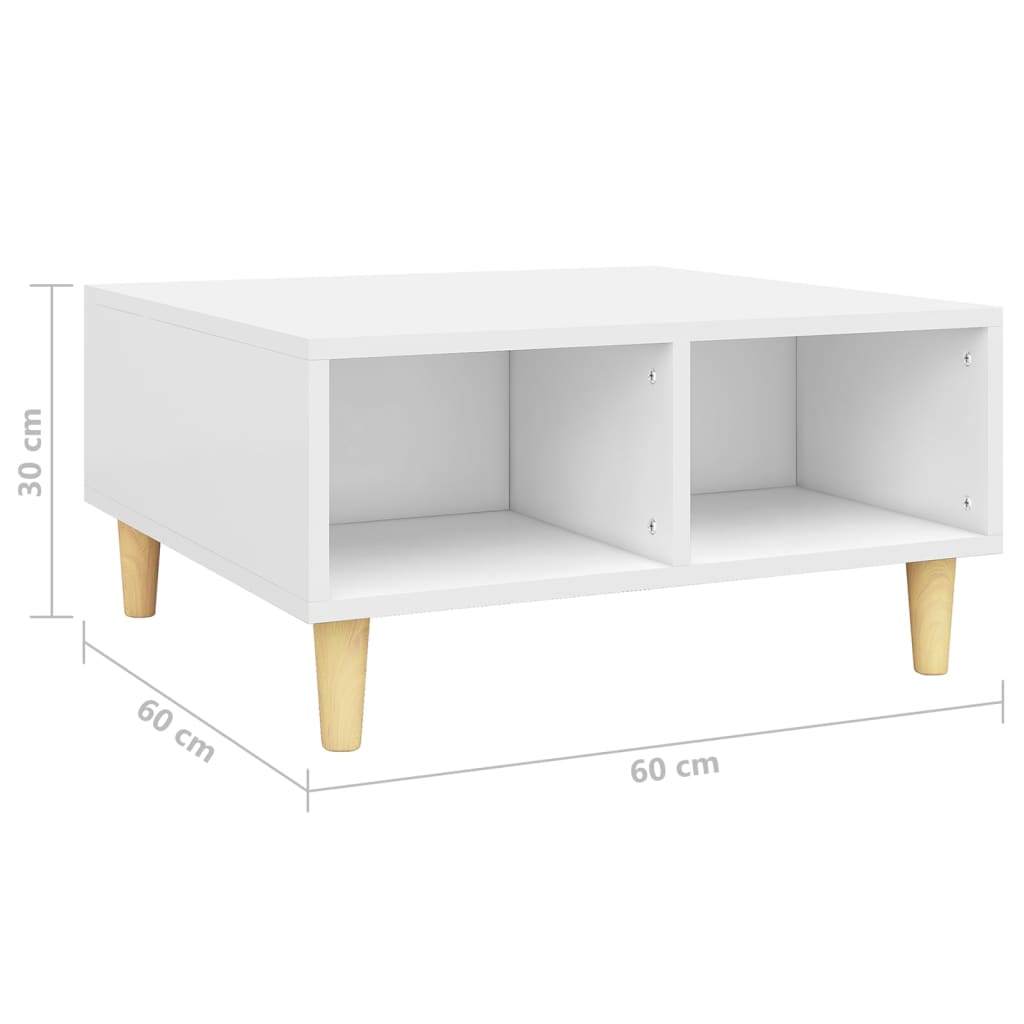 Coffee Table | White | Engineered wood, Solid eucalyptus wood