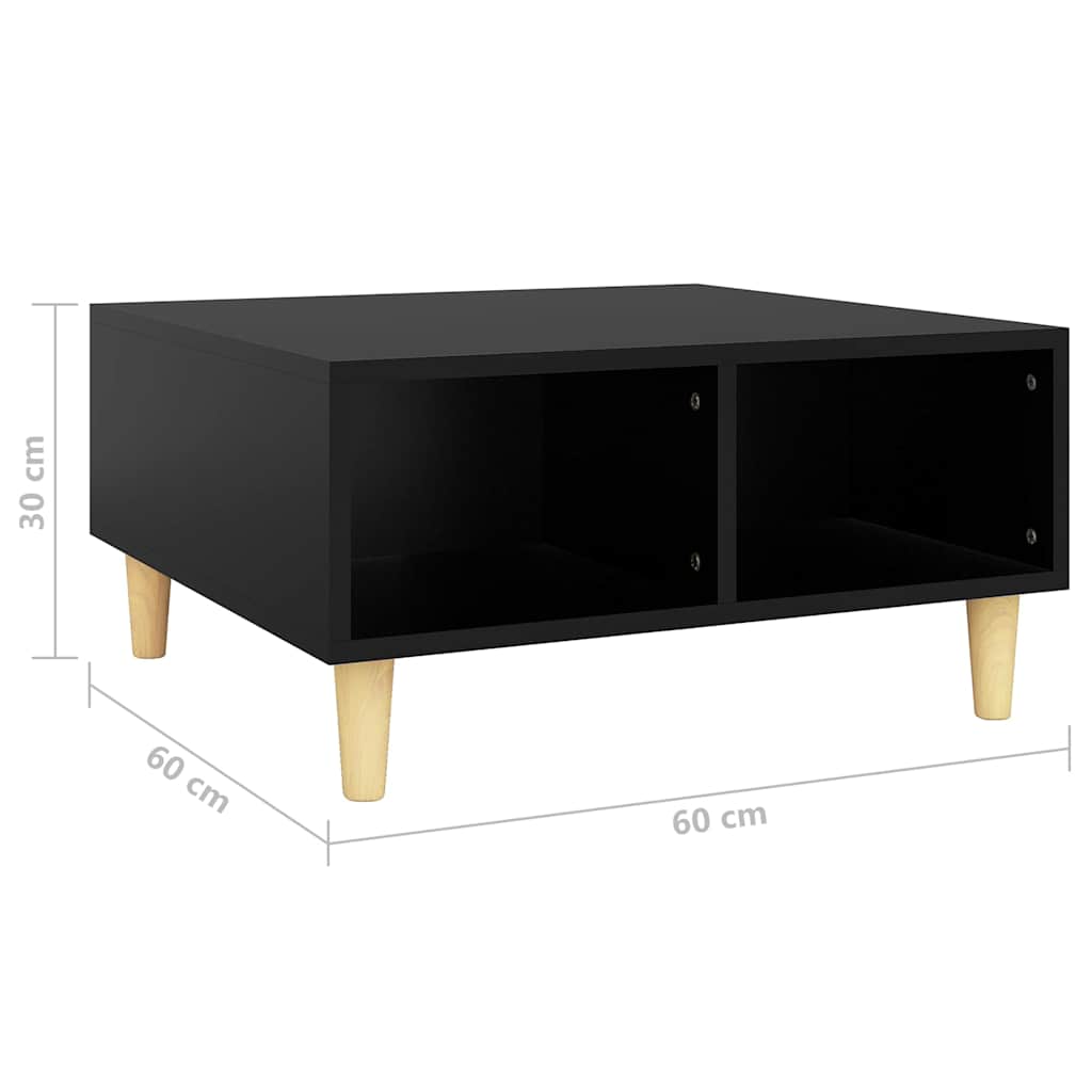 Coffee Table | Black | Engineered wood, solid eucalyptus wood | Medium