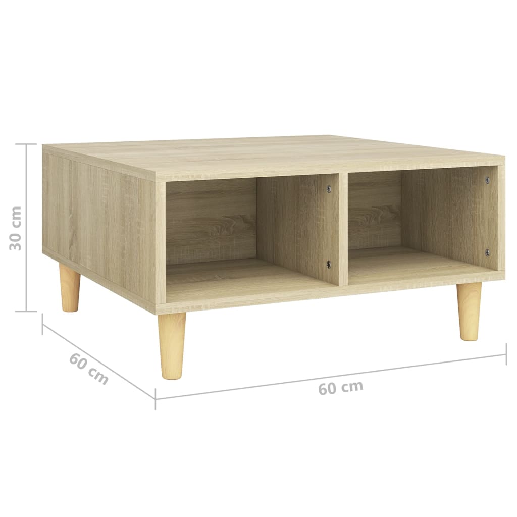 Coffee Table | Sonoma oak | Engineered wood, Solid eucalyptus wood