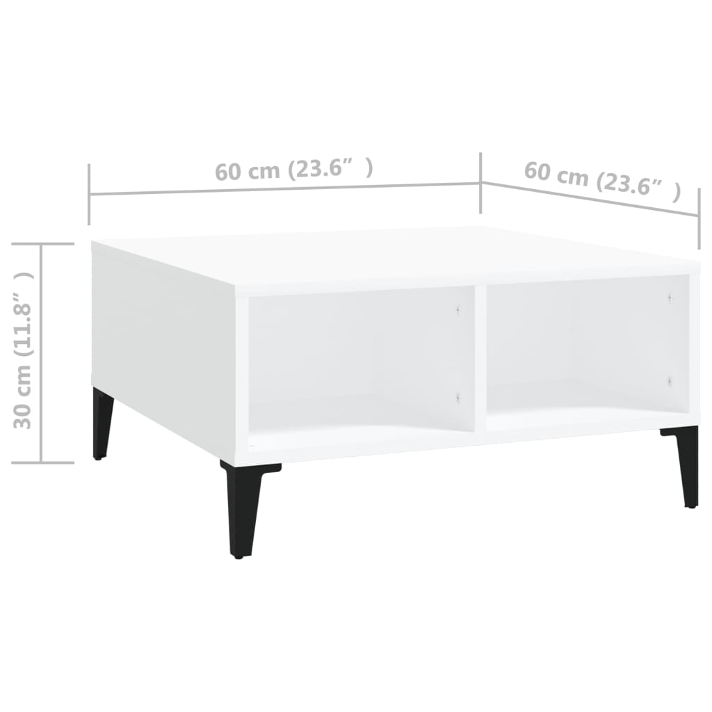 Coffee Table | White | Engineered wood, metal | Compact | Coffee Table