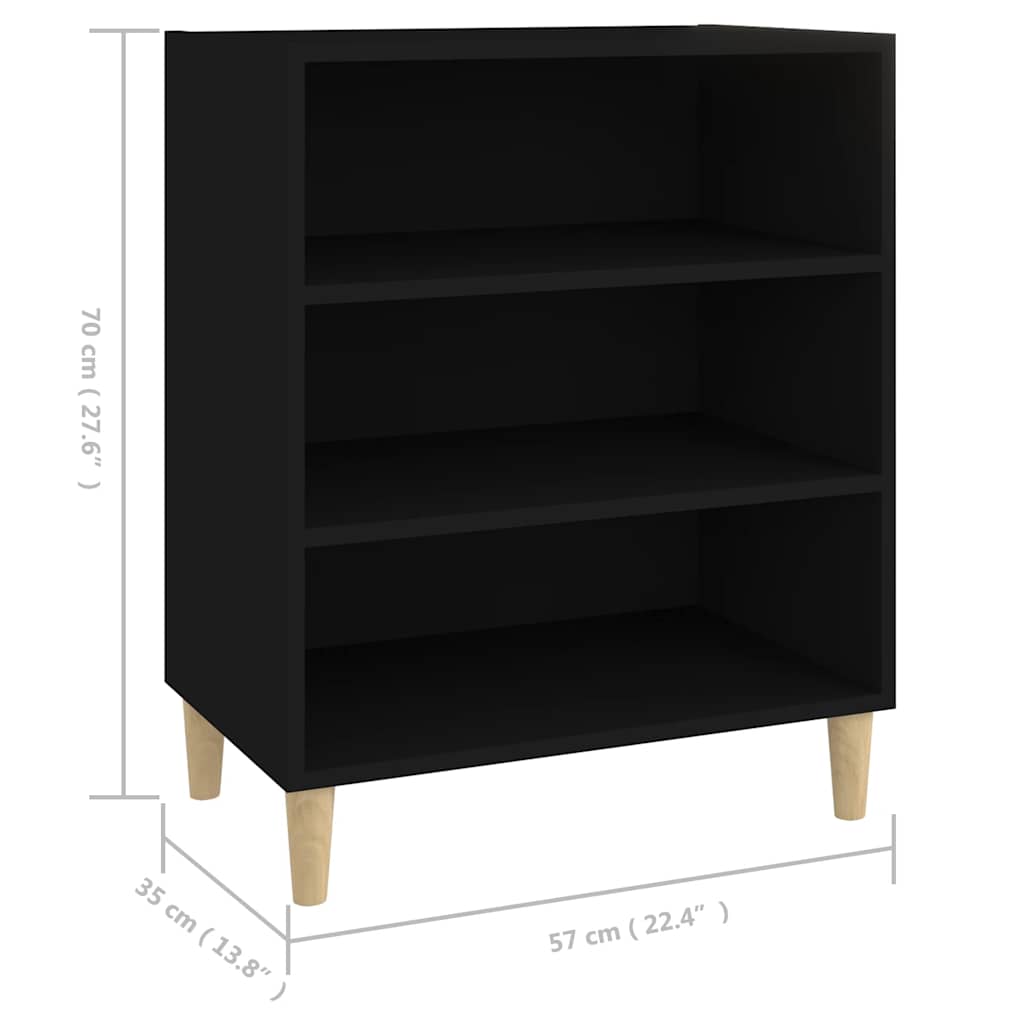Sideboard Black 57x35x70 cm Engineered Wood