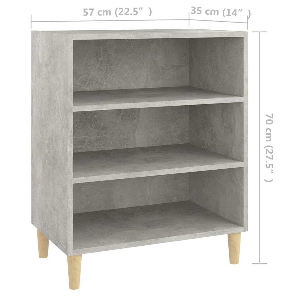 Sideboard | Concrete grey | Engineered wood, solid eucalyptus wood