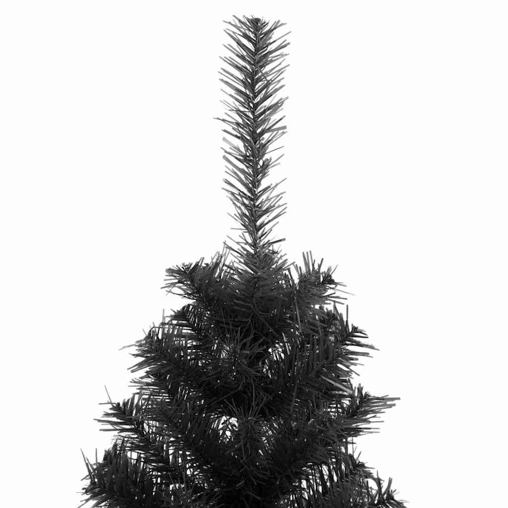 Artificial Christmas Tree Black PVC, Steel 4 ft Height