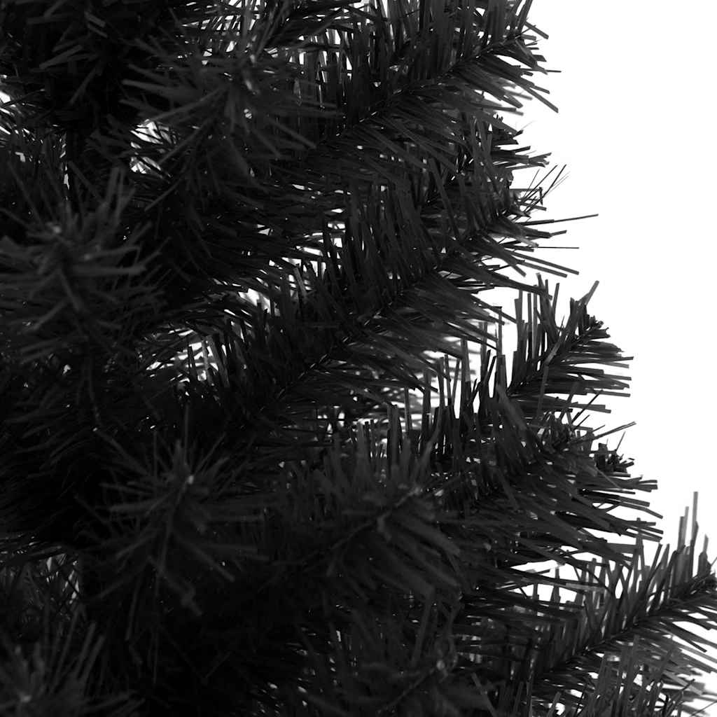 Artificial Christmas Tree Black PVC, Steel 4 ft Height