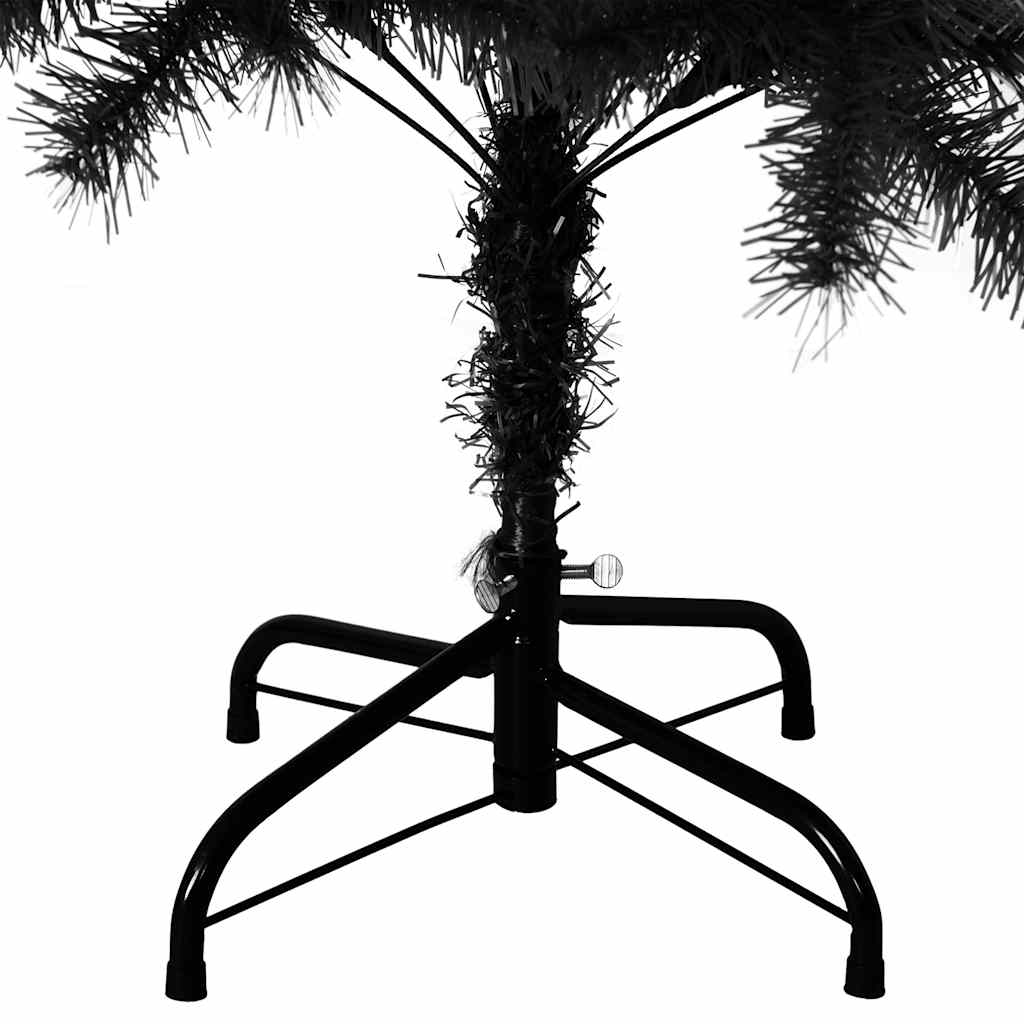 Artificial Christmas Tree Black PVC, Steel 4 ft Height