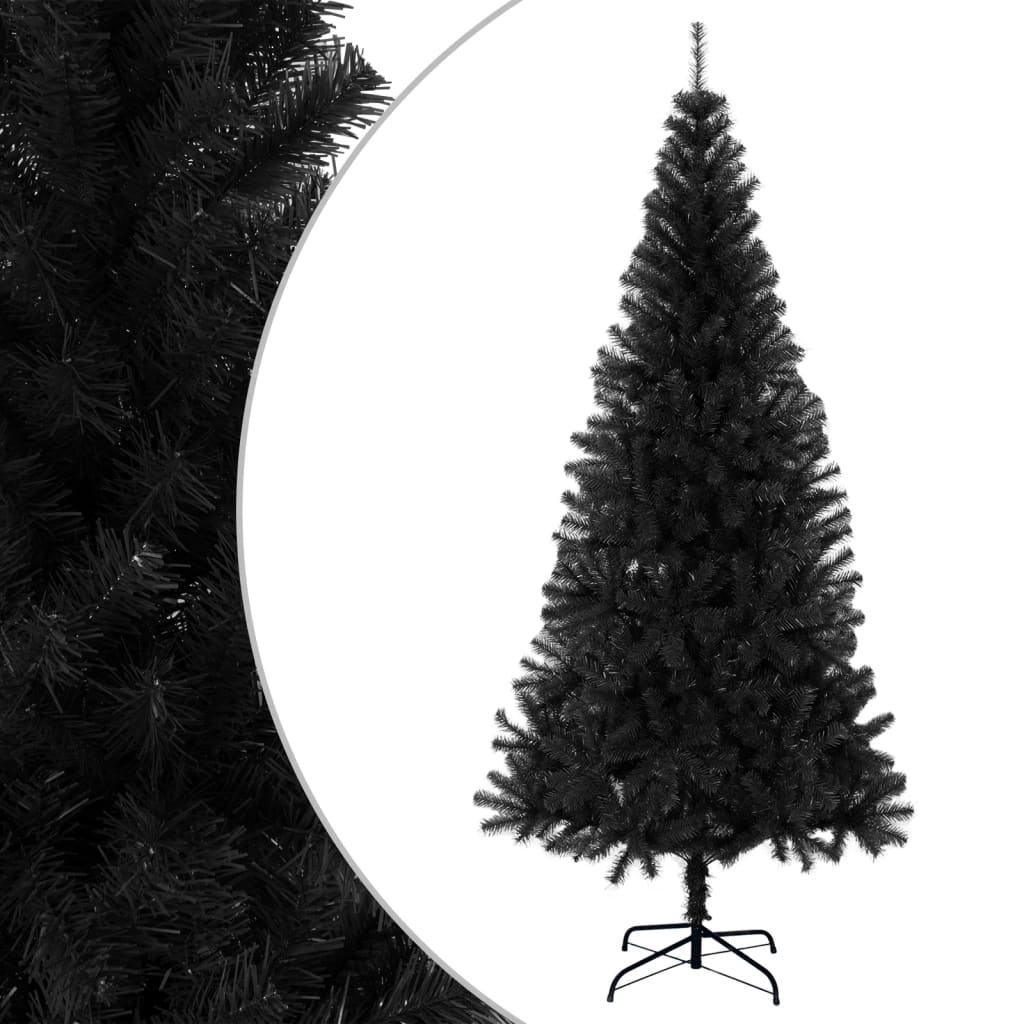 Artificial Christmas Tree Black PVC, steel Large Durable