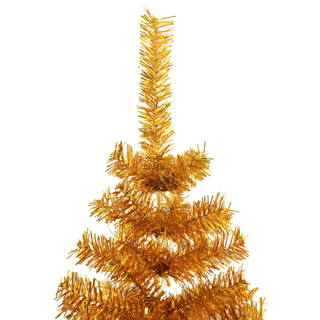 Artificial Christmas Tree Gold PET, steel Large Decorative Inlays