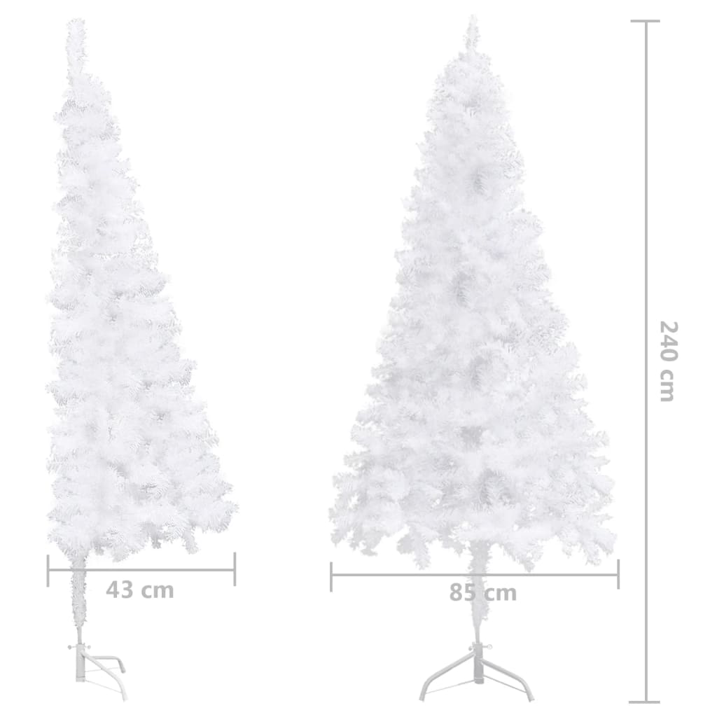 Artificial Christmas Tree White PVC, Steel 94.5 in height