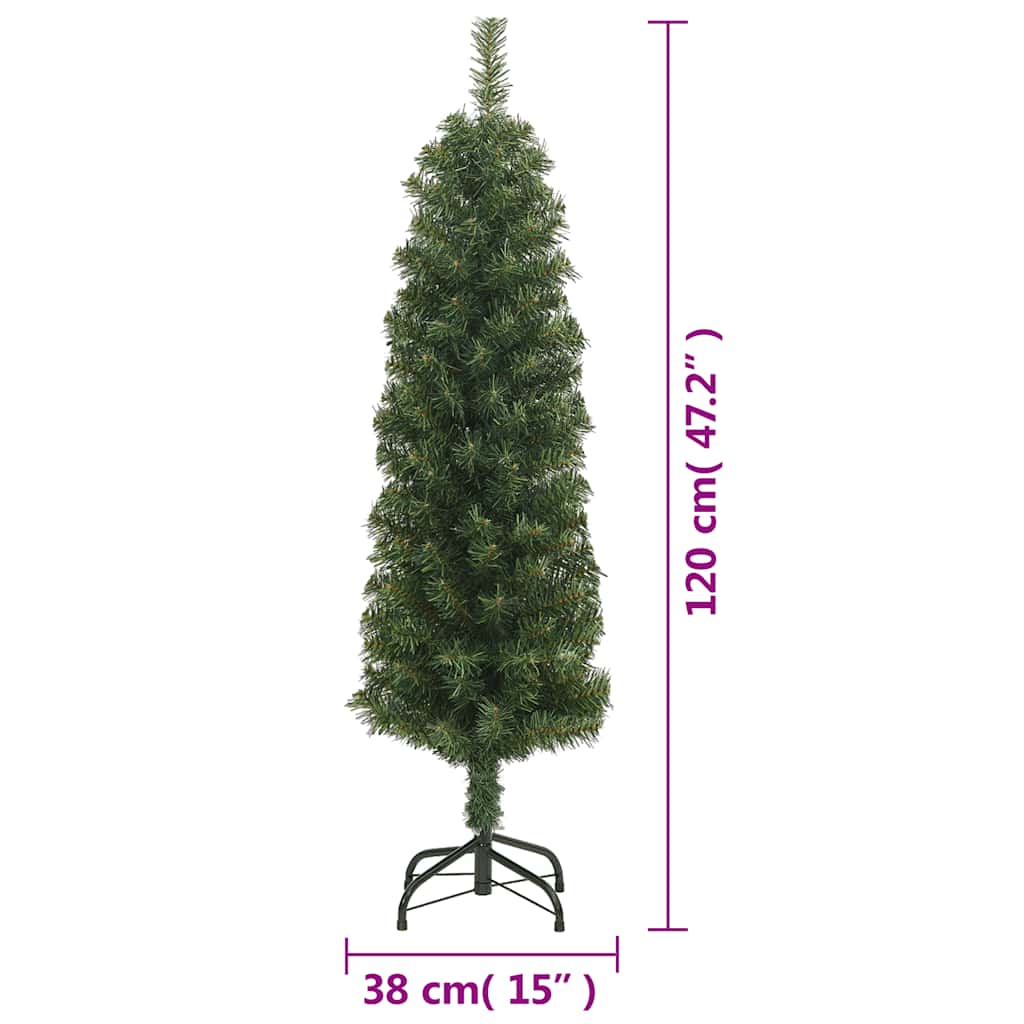 Artificial Christmas Tree | Green | PVC, steel | Slim