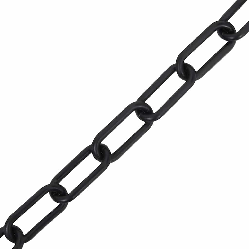 150932 vidaXL Warning Chain Black 100 m Ø6 mm Plastic