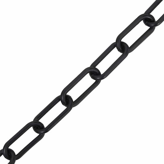 150932 vidaXL Warning Chain Black 100 m Ø6 mm Plastic