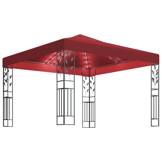 Gazebo | Wine Red | Powder-coated steel, polyester with PA coating