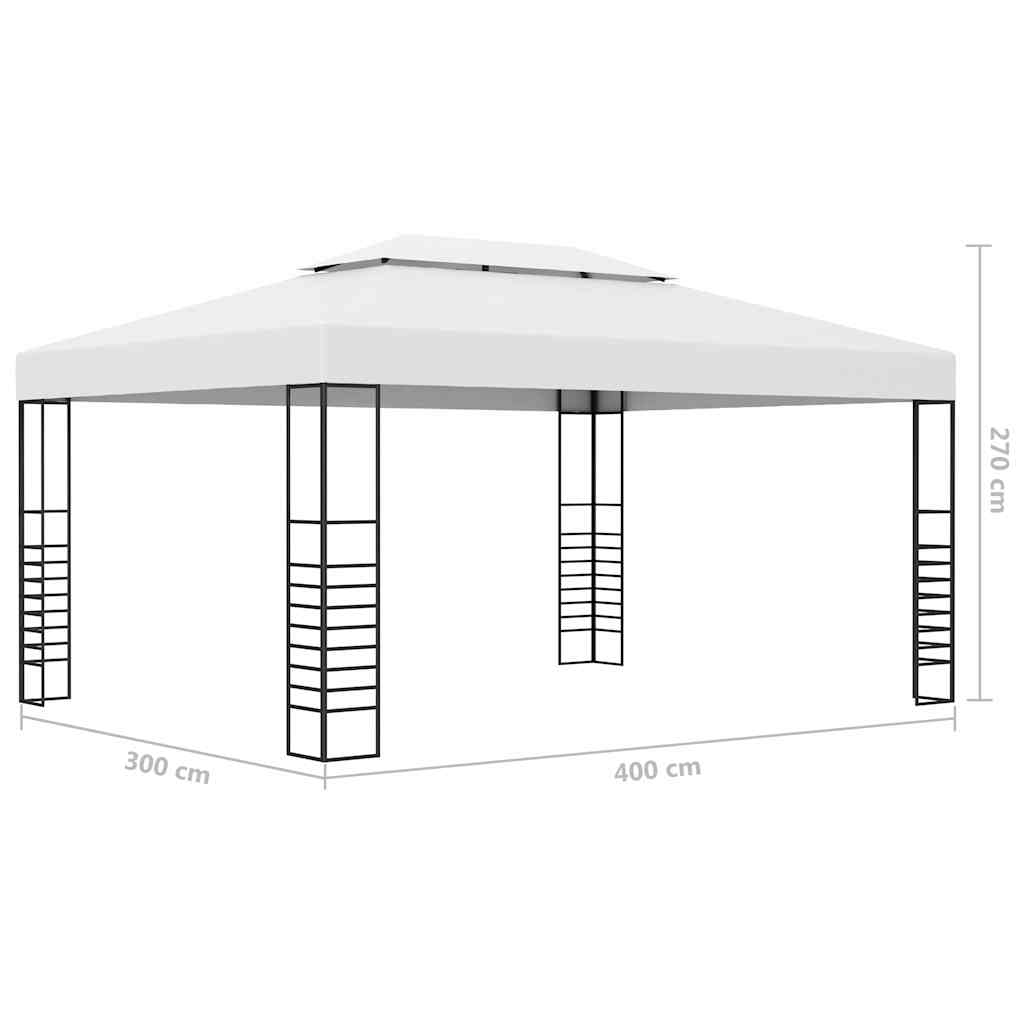 Gazebo | White | Powder-coated steel, 100% polyester with PA coating