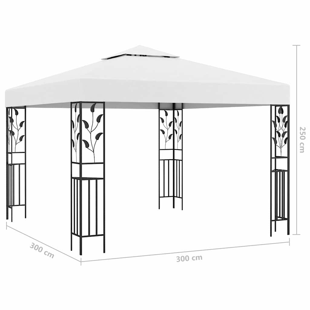 Gazebo | White | Powder-coated steel | Large | Gazebo | Square