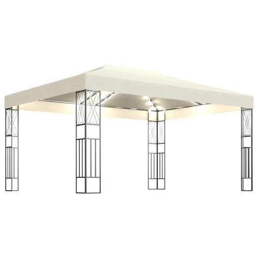 Gazebo | Cream | Steel, 100% Polyester | Large | UV-resistant materials