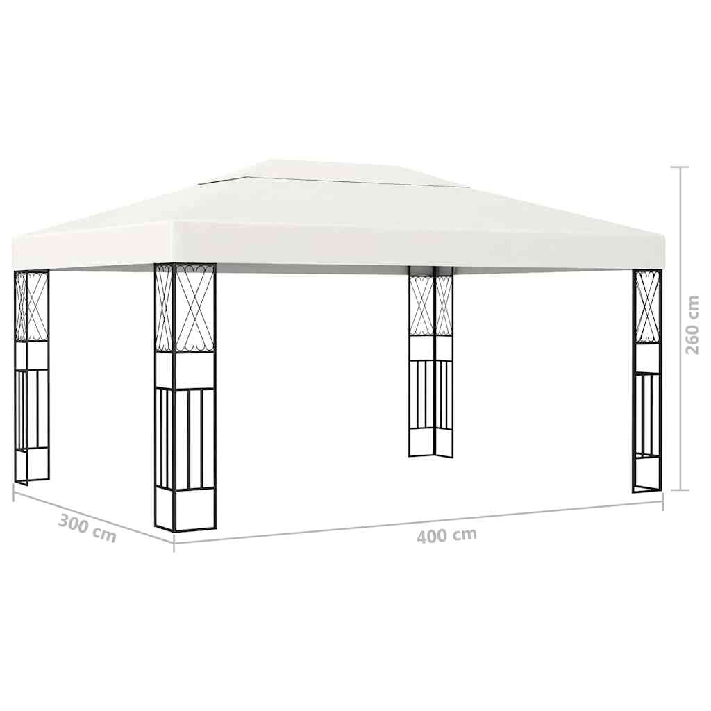 Gazebo | Cream | Steel, 100% Polyester | Large | UV-resistant materials