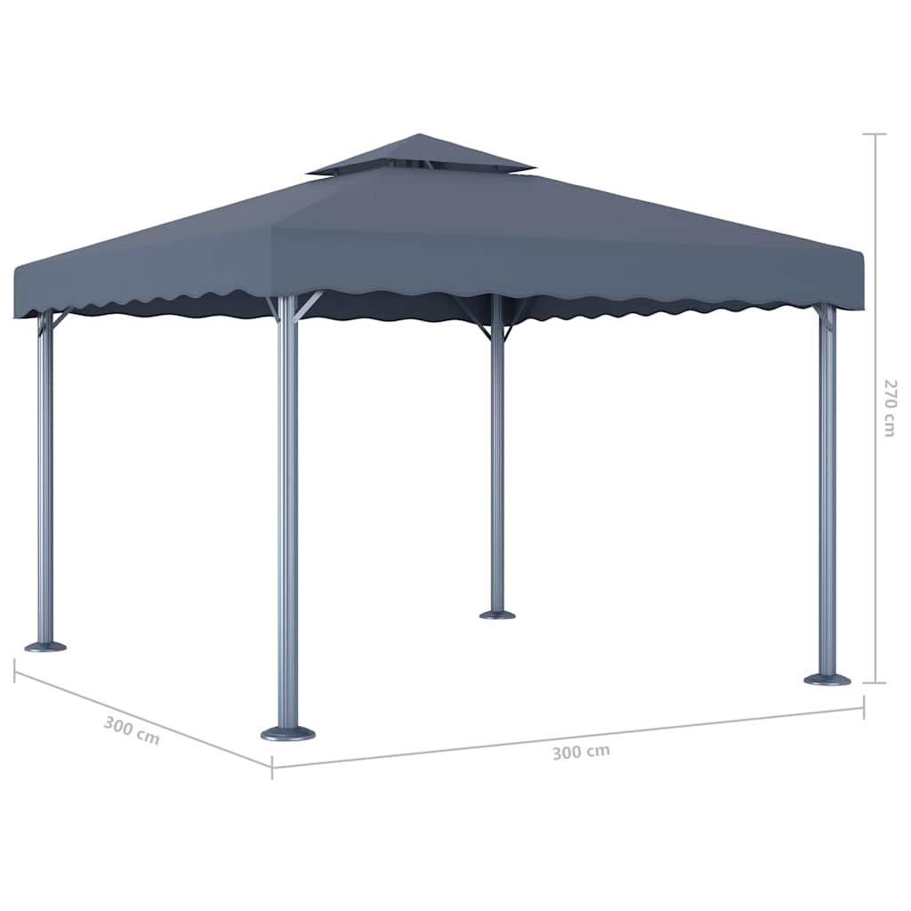 Gazebo | Anthracite | Aluminium | 3x3 m | UV-resistant materials | Gazebo