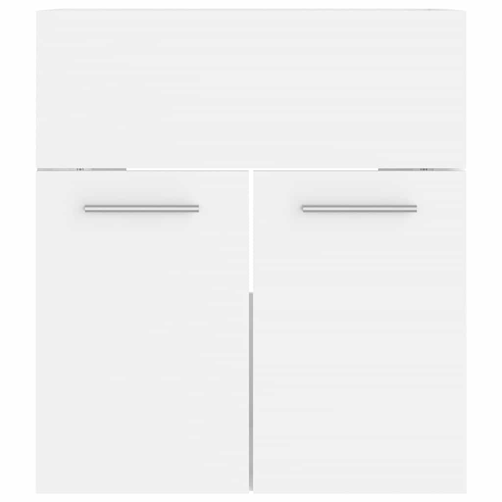 Bathroom Furniture Set White Engineered Wood
