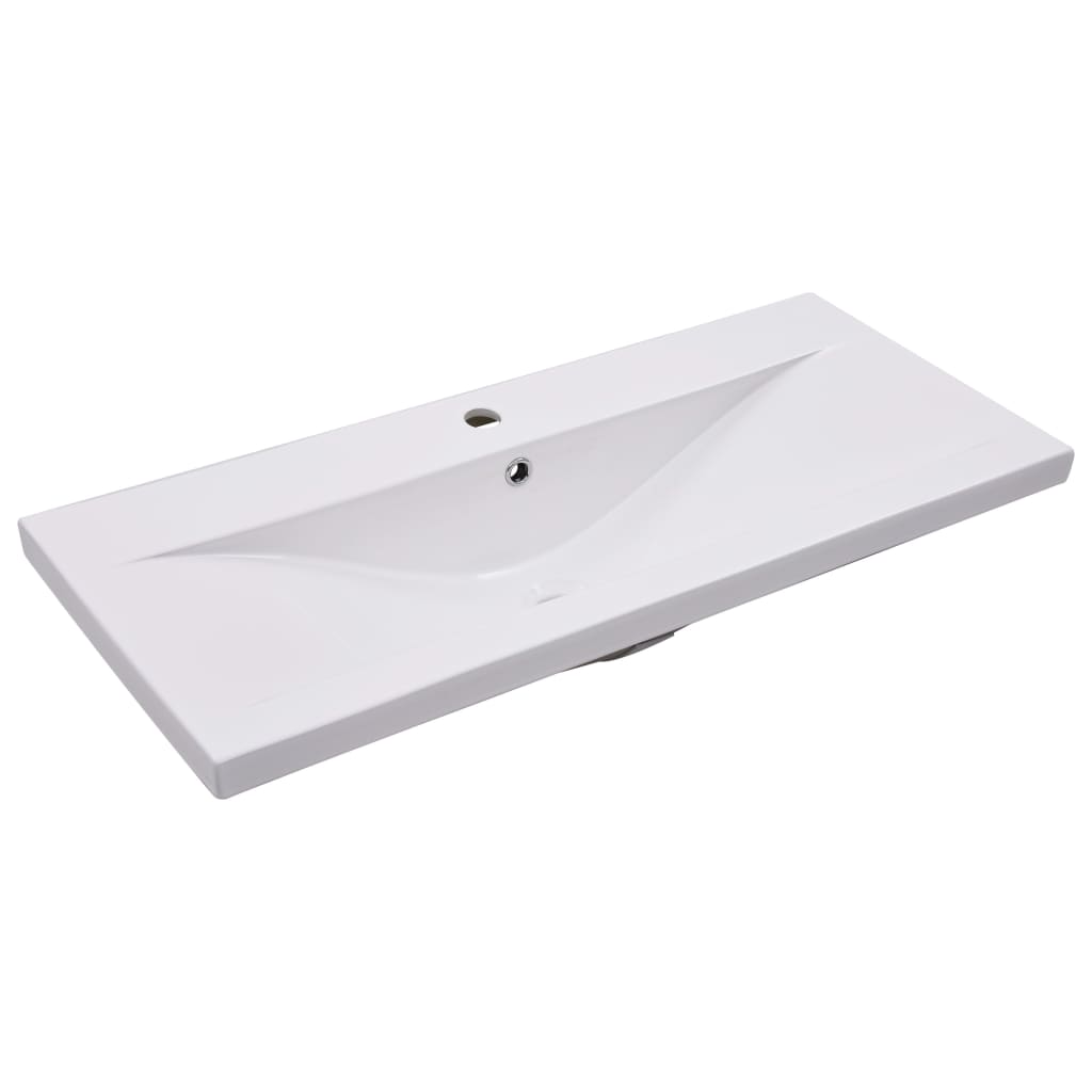 Sink Cabinet With Basin | Concrete Grey, White | Engineered wood, Ceramic